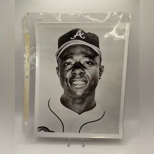Vintage Hank Aaron 8x10  Baseball Photo- Atlanta Braves- HOF.